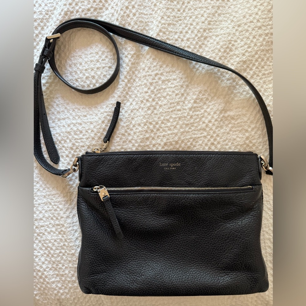 Kate Spade Black Pebbled Leather Crossbody Bag